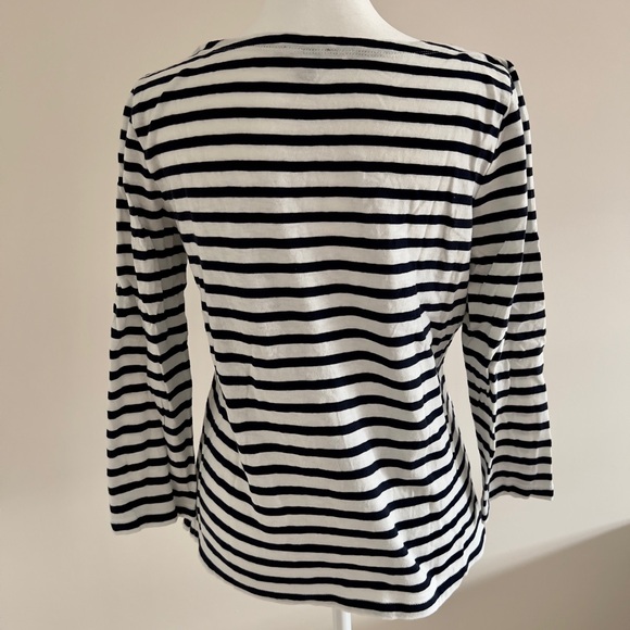 J crew white and navy cotton mariner shirt, size S - Picture 3 of 5